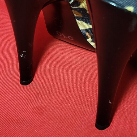 Jessica Simpson Leopard Print Peep Toe High Heel Shoes Size 71/2 B - Picture 10 of 12